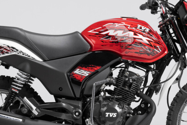 Moto 125cc MAX origen hindú TVS detalle cuadro